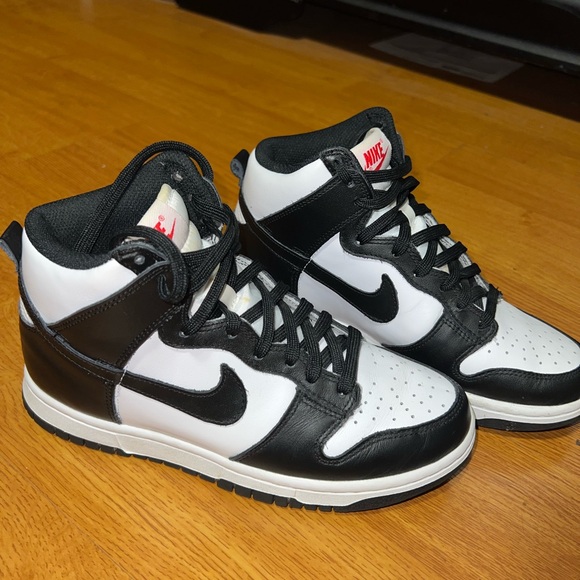 Nike Black and White Dunk High Sneakers - Picture 1 of 2